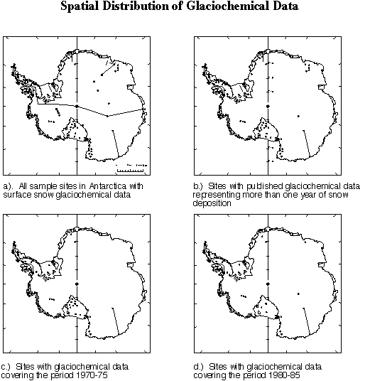 spacial distribution of snow chemistry data